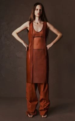 Wide-Leg Cotton Pants -Lady Fashion Store christopher esber orange wide leg cotton pant 3