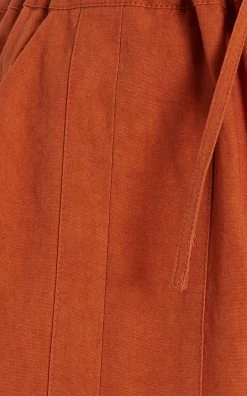 Wide-Leg Cotton Pants -Lady Fashion Store christopher esber orange wide leg cotton pant 4