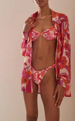 Cult Ruched Balconette Bikini Bra -Lady Fashion Store cin cin pink cult ruched bra 2