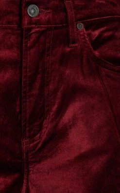 CITIZENS OF HUMANITY Lilah Velvet High-Rise Bootcut Jeans 9 CITIZENS OF HUMANITY Lilah Velvet High-Rise Bootcut Jeans -Lady Fashion Store citizens of humanity burgundy lilah high rise bootcut jean 3