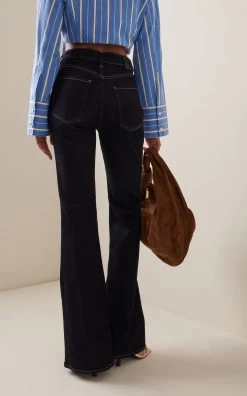 CITIZENS OF HUMANITY Isola Stretch Mid-Rise Flared-Leg Jeans 8 CITIZENS OF HUMANITY Isola Stretch Mid-Rise Flared-Leg Jeans -Lady Fashion Store citizens of humanity dark wash isola flare 32in jean 2