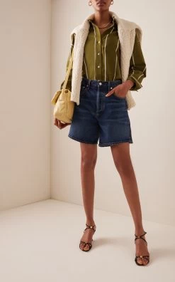 CITIZENS OF HUMANITY Marlow Organic Cotton Denim Mid-Rise Relaxed Shorts