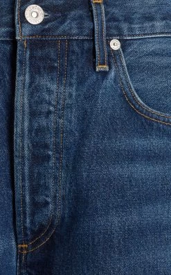 CITIZENS OF HUMANITY Marlow Organic Cotton Denim Mid-Rise Relaxed Shorts 9 CITIZENS OF HUMANITY Marlow Organic Cotton Denim Mid-Rise Relaxed Shorts -Lady Fashion Store citizens of humanity dark wash marlow long short 2 3