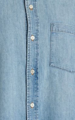 CITIZENS OF HUMANITY Kayla Denim Shirt -Lady Fashion Store citizens of humanity light wash kayla shirt 4