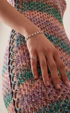 Infinity Star 18K White Gold Diamond Bracelet