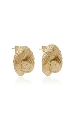 14K Gold-Plated Brass Earrings -Lady Fashion Store completedworks gold brass earrings 2