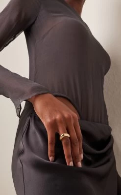 Platinum-Plated Brass Ring