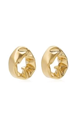 Scrunch 18K Gold Vermeil Earrings -Lady Fashion Store completedworks gold scrunch gold vermeil earrings 2