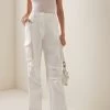 Coperni Wide-Leg Cargo Pants 1 Coperni Wide-Leg Cargo Pants -Lady Fashion Store coperni white wide leg cargo pants