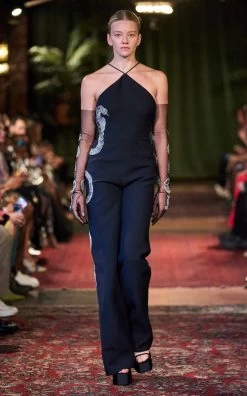 Asp Embellished Wool Jumpsuit