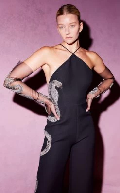 Asp Embellished Wool Jumpsuit 18 Asp Embellished Wool Jumpsuit -Lady Fashion Store cucculelli shaheen black asp embellished wool jumpsuit 6