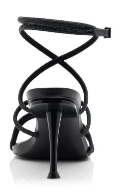 Cult Gaia Isa Crystal Lace-Up Sandals -Lady Fashion Store cult gaia black isa sandal 2