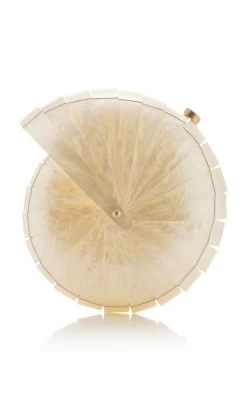 Cult Gaia Sirena Acrylic Clutch -Lady Fashion Store cult gaia ivory sirena clutch 2