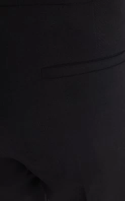 Double Wool Sablé Cigarette Pants -Lady Fashion Store del core black double wool sable cigarette pants 2