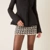Tweed Single-Breasted Peplum Jacket -Lady Fashion Store del core black tweed single breasted peplum jacket