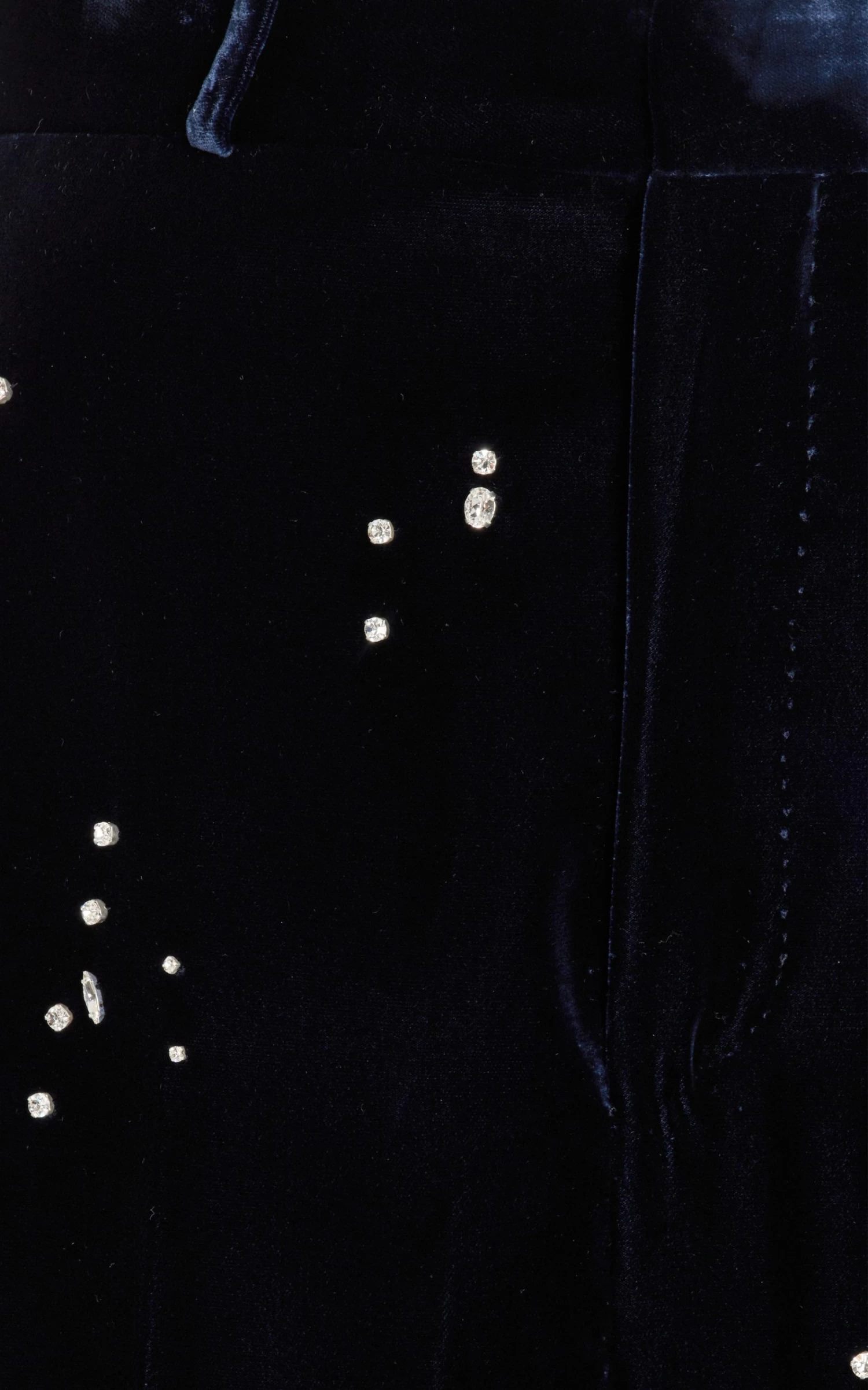 Exclusive Crystal-Embellished Velvet Wide-Leg Pants 6 Exclusive Crystal-Embellished Velvet Wide-Leg Pants - Image 4