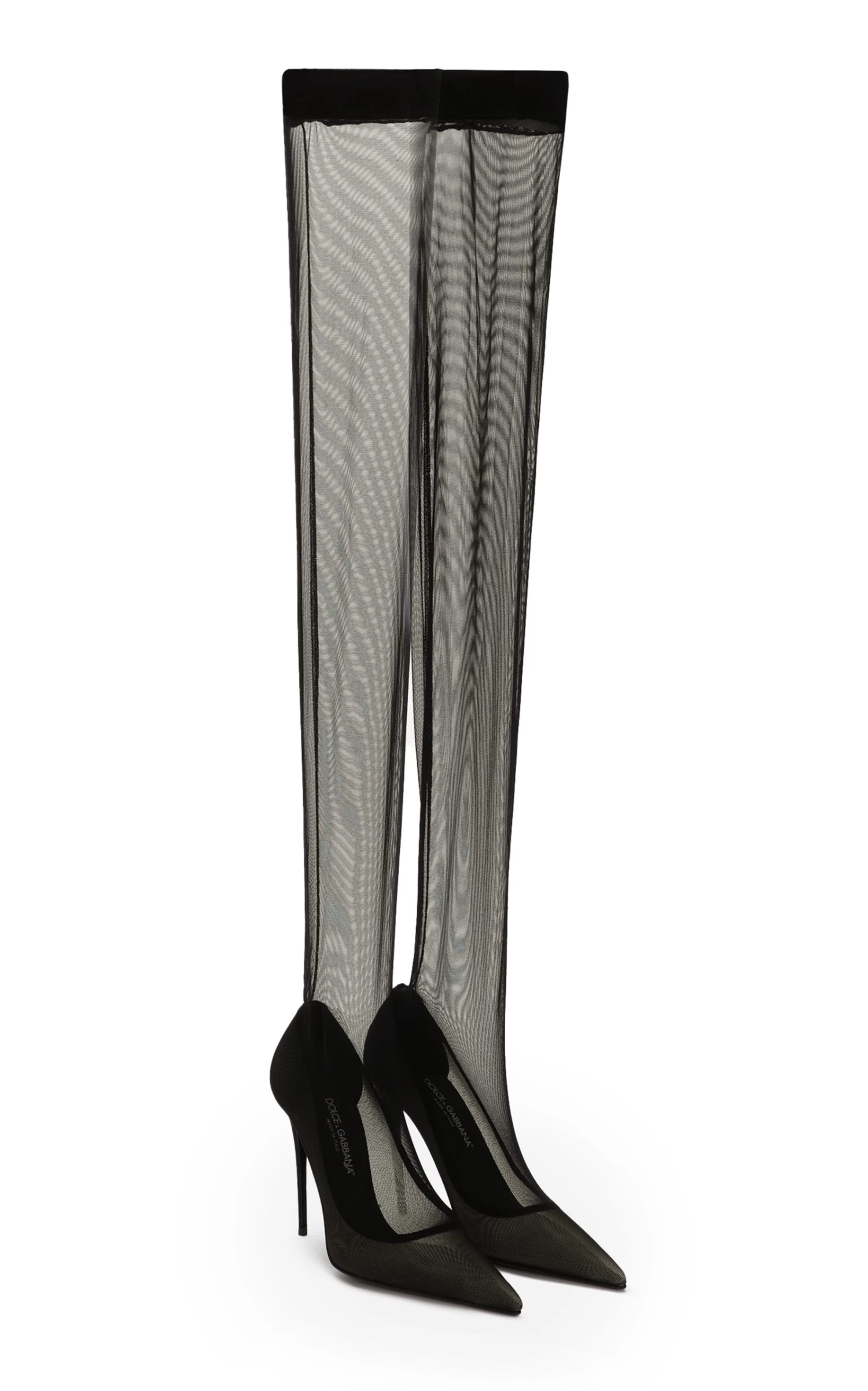 Dolce & Gabbana Lollo Thigh-High Tulle Boots 4 Dolce & Gabbana Lollo Thigh-High Tulle Boots - Image 2