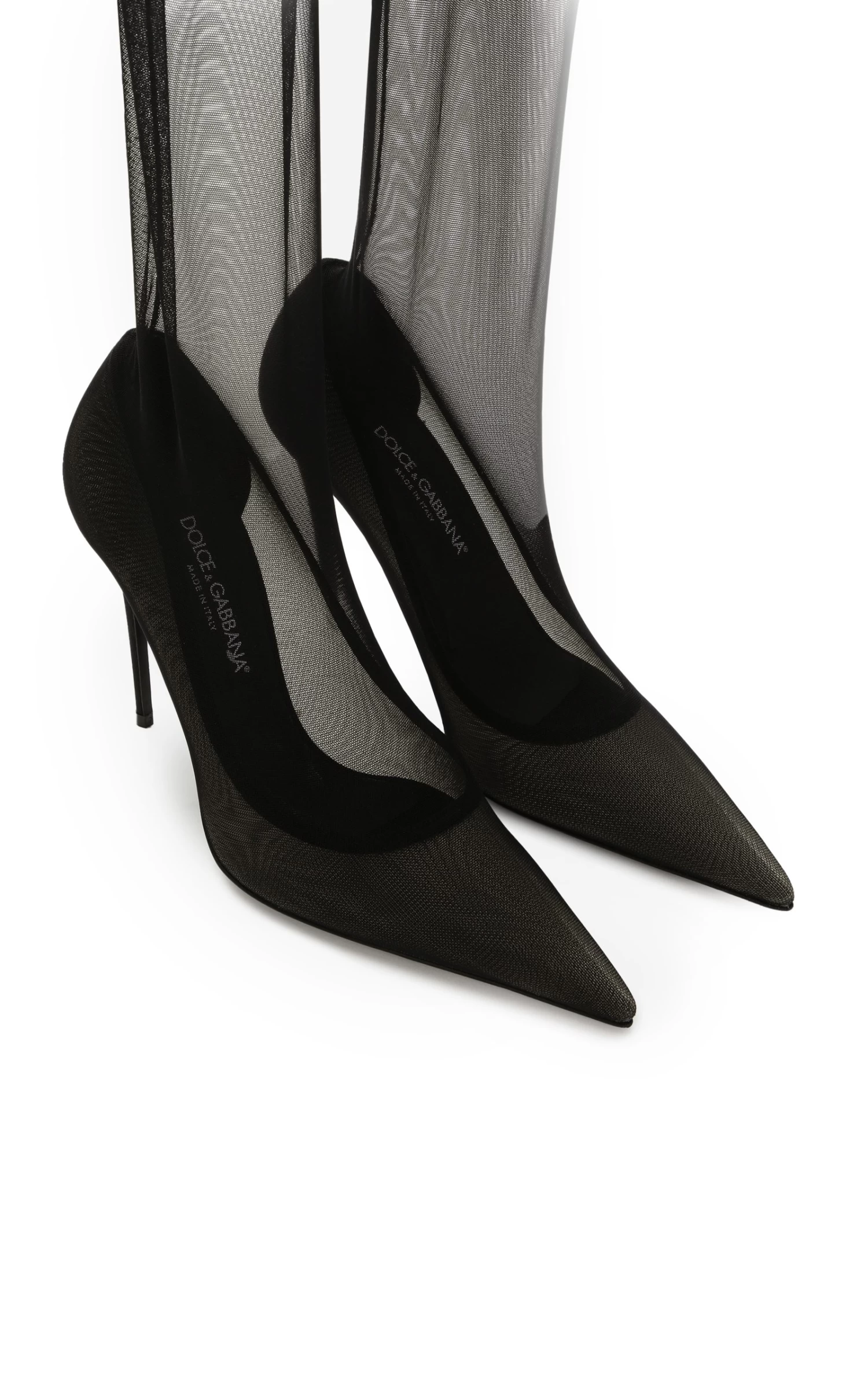 Dolce & Gabbana Lollo Thigh-High Tulle Boots 6 Dolce & Gabbana Lollo Thigh-High Tulle Boots - Image 4