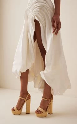 Dolce & Gabbana Raffia Platform Sandals