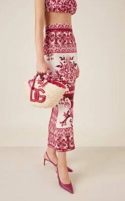 Dolce & Gabbana Large Kendra Raffia Tote Bag