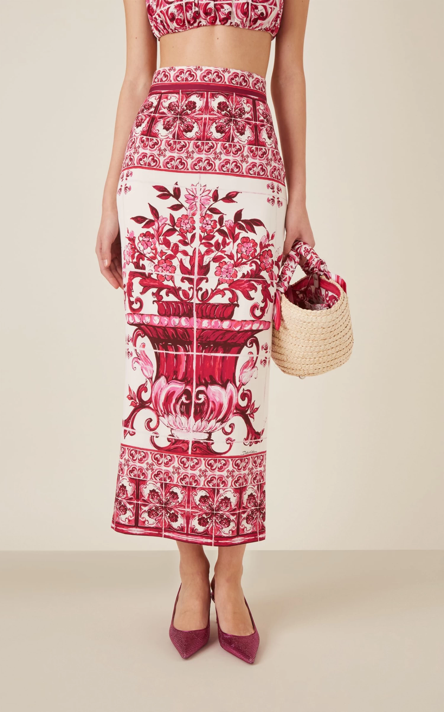 Dolce & Gabbana Silk Midi Skirt 4 Dolce & Gabbana Silk Midi Skirt - Image 2