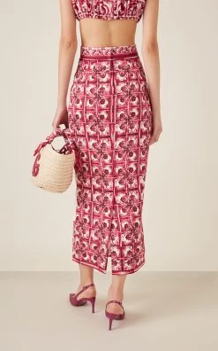 Dolce & Gabbana Silk Midi Skirt 8 Dolce & Gabbana Silk Midi Skirt -Lady Fashion Store dolce gabbana print skirt 2