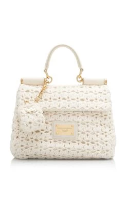 Dolce & Gabbana Sicily Crocheted Bag -Lady Fashion Store dolce gabbana white unc p to clara vit dolce 2