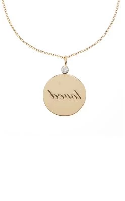 Loved Reflection 14K Yellow Gold Diamond Necklace -Lady Fashion Store dru jewelry gold loved reflection necklace 1