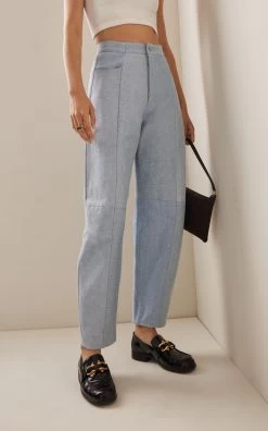 The Charlie Trousers -Lady Fashion Store e l v denim light wash the tailored reverse denim trouser 2