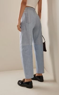 The Charlie Trousers -Lady Fashion Store e l v denim light wash the tailored reverse denim trouser 3