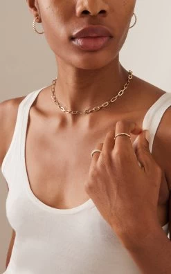 Jumbo Diamond Toggle 14K Gold Necklace