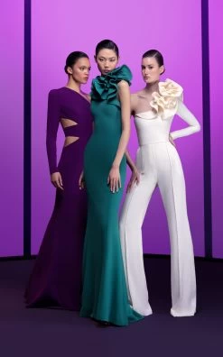 ELIE SAAB Asymmetric Cady Jumpsuit