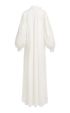 ELIE SAAB Broderie Anglaise Cotton Kaftan -Lady Fashion Store elie saab white broderie anglaise cotton kaftan 4