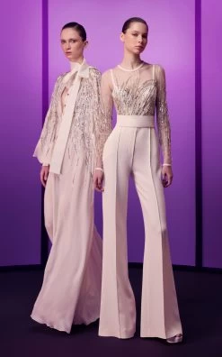 ELIE SAAB Embroidered Tulle Jumpsuit