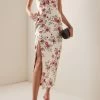 Pola Duchess Strapless Midi Dress 1 Pola Duchess Strapless Midi Dress -Lady Fashion Store emilia wickstead floral pola duchess strapless midi dress