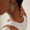 18k Yellow Gold Emerald Fringe Earrings 2 18k Yellow Gold Emerald Fringe Earrings -Lady Fashion Store emily p wheeler green 18k yellow gold emerald fringe earrings