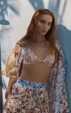 Clementine Folk Classic Bikini Top 8 Clementine Folk Classic Bikini Top -Lady Fashion Store ephemera orange clementine folk classic bra 2