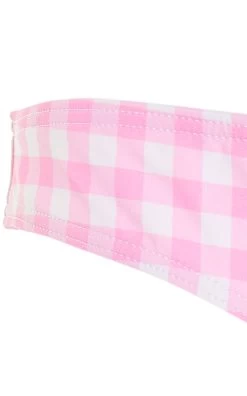 Geranium Gingham Classic Bikini Bottom -Lady Fashion Store ephemera pink geranium gingham classic pant 2