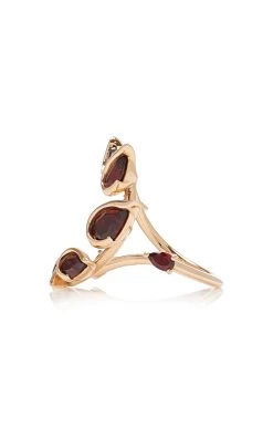 The Garnet Flicker 18K Rose Gold And Garnet Ring -Lady Fashion Store fernando jorge red garnet flicker open ring 2