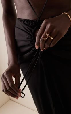 The Garnet Flicker 18K Rose Gold And Garnet Ring