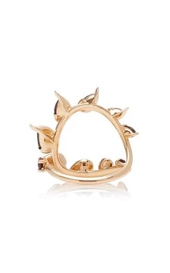 The Garnet Flicker 18K Rose Gold And Garnet Ring -Lady Fashion Store fernando jorge red garnet flicker open ring 3