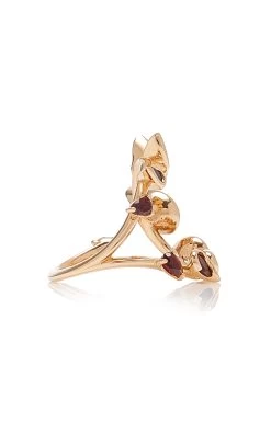 The Garnet Flicker 18K Rose Gold And Garnet Ring -Lady Fashion Store fernando jorge red garnet flicker open ring 4