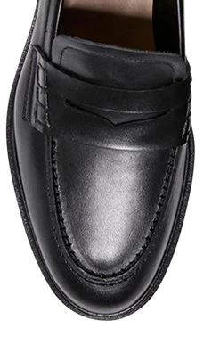 Sara Leather Loafers -Lady Fashion Store flattered black sara 4