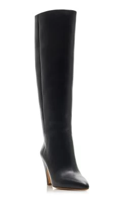 Luther Leather Knee Boots -Lady Fashion Store gabriela hearst black luther boot 4