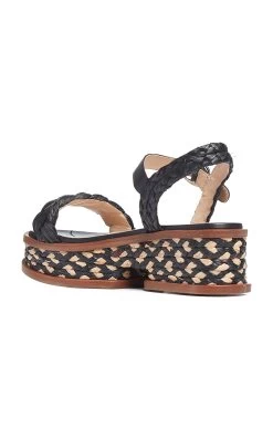 Michael Raffia Sandals -Lady Fashion Store gabriela hearst black michael raffia sandals 2