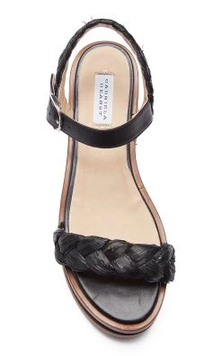Michael Raffia Sandals -Lady Fashion Store gabriela hearst black michael raffia sandals 3