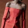 Exclusive Dorothea Off-The-Shoulder Blazer -Lady Fashion Store gabriela hearst red exclusive dorothea blazer