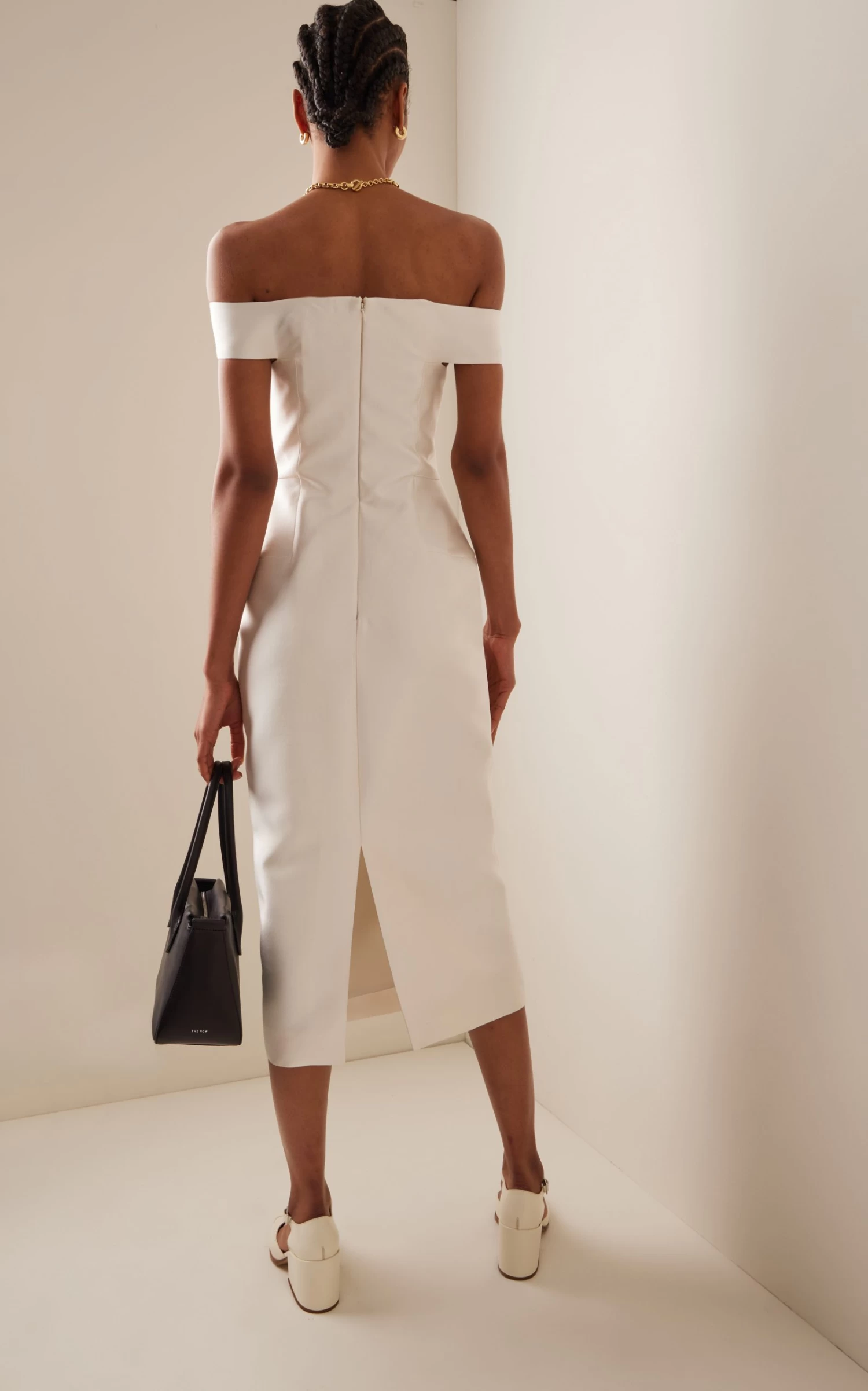 Exclusive Maria Silk-Wool Midi Dress 6 Exclusive Maria Silk-Wool Midi Dress - Image 4