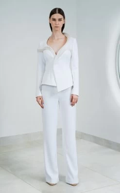 Asymmetric Sculpted Orbit Tuxedo Jacket