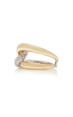 Intertwin 18K Yellow And White Gold Diamond Ring -Lady Fashion Store gemella jewels gold intertwin ring 5 2